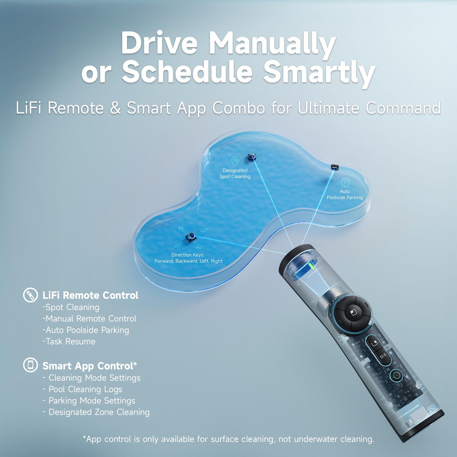 DREAME Z1 PRO Robotic Pool Cleaner, 8000 GPH Strong Suction, 180-300 Gray