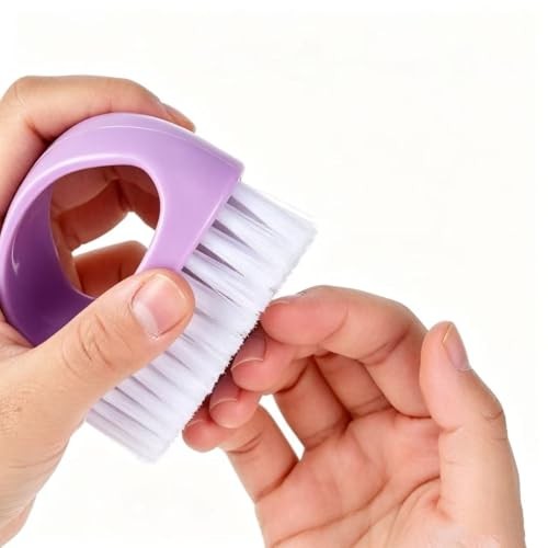 Purple Hand Nail Brushes – Heavy Duty – 1 Piece for Fingernails Cleaning
