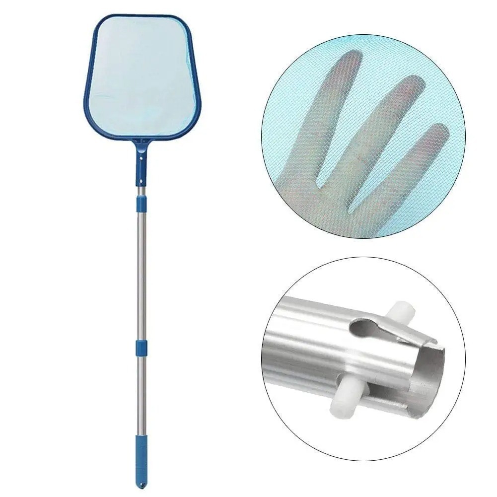 Heavy Duty Pool Skimmer Leaf Rake Net Cleaning Swimming Pool Fine Mesh Netting