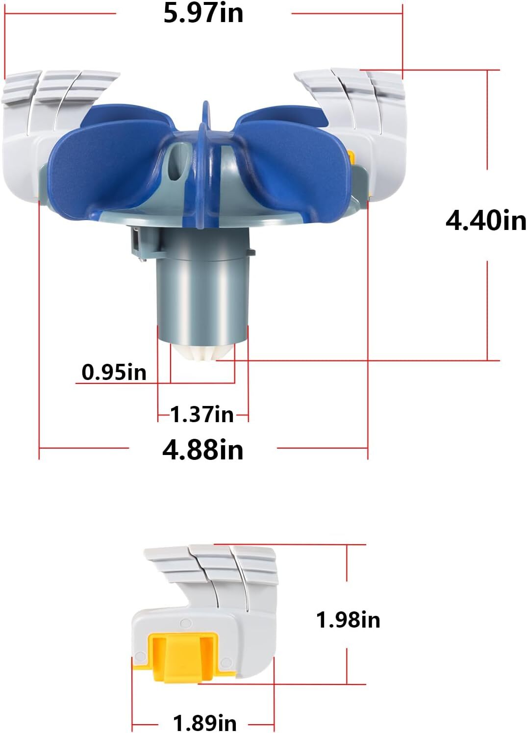 For Zodiac MX6/8, MX6/8 Elite R0714300 Cyclonic Scrubbing Turbine Assembly 2PACK