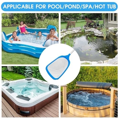 Pool Skimmer Net Ultra Fine Mesh 11 Inch 5 Inch Depth 12 Foot Pole Spa Hot Tub