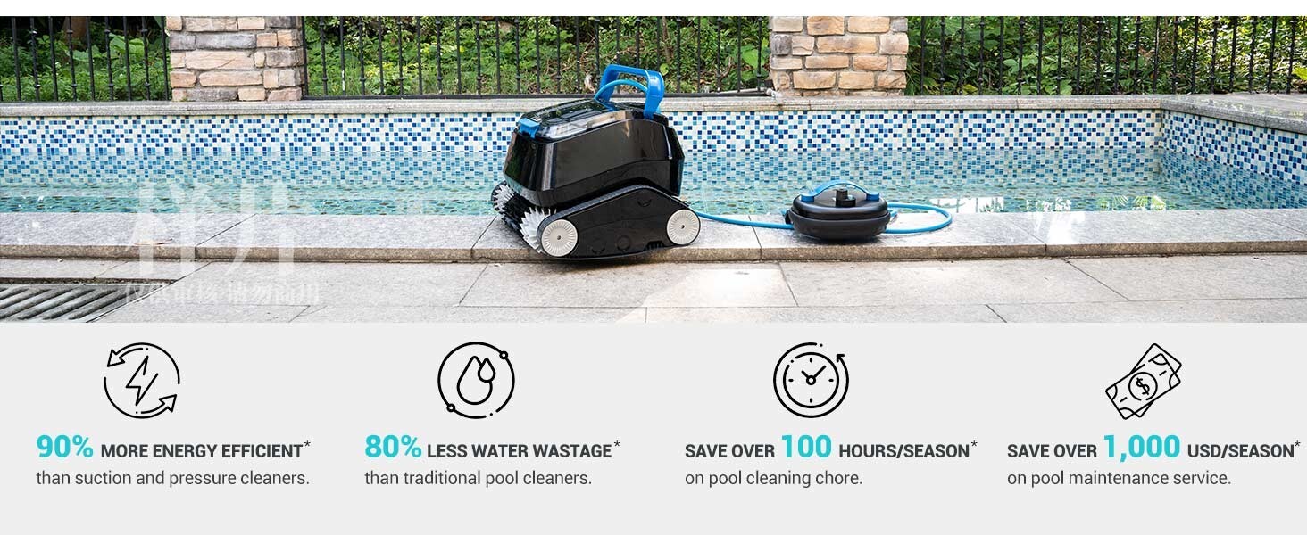 8streme Black Pearl Ultra In-Ground Battery Powered Robotic Pool Vacuum Cleaner