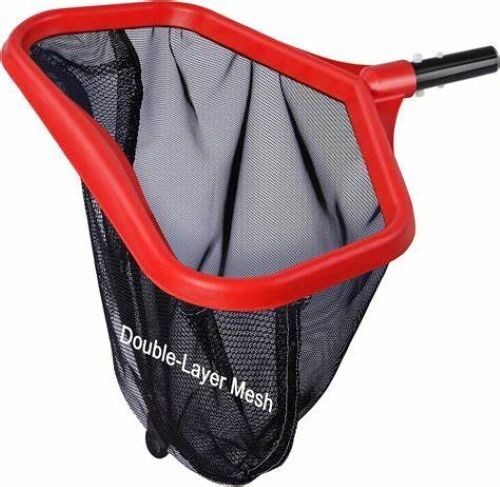 Goovilla Pool Net, Skimmer w/ Reinforced Frame, Large Capacity, Pond, Minnow,RED