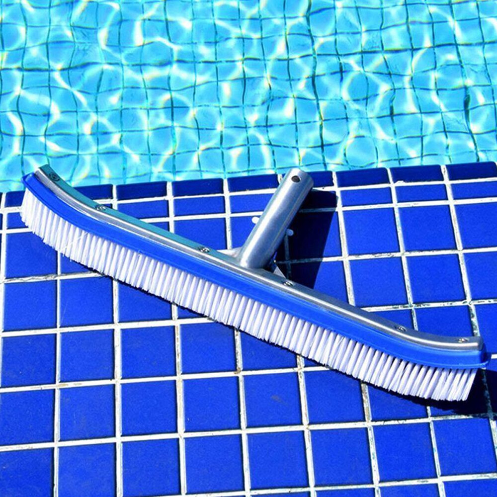 Swimming Pool Cleaning Tool Curved Edge Design Heavy Duty Wall Floor Brush Head