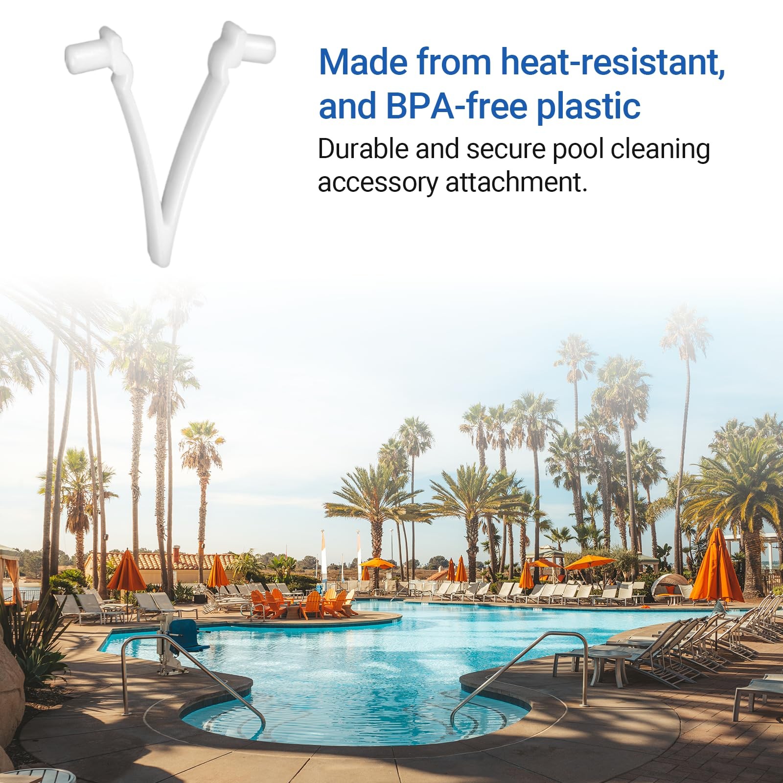 Replacement Pool V-Clips 21-Pack – Heavy-Duty Plastic Clips for Pool Cleaning