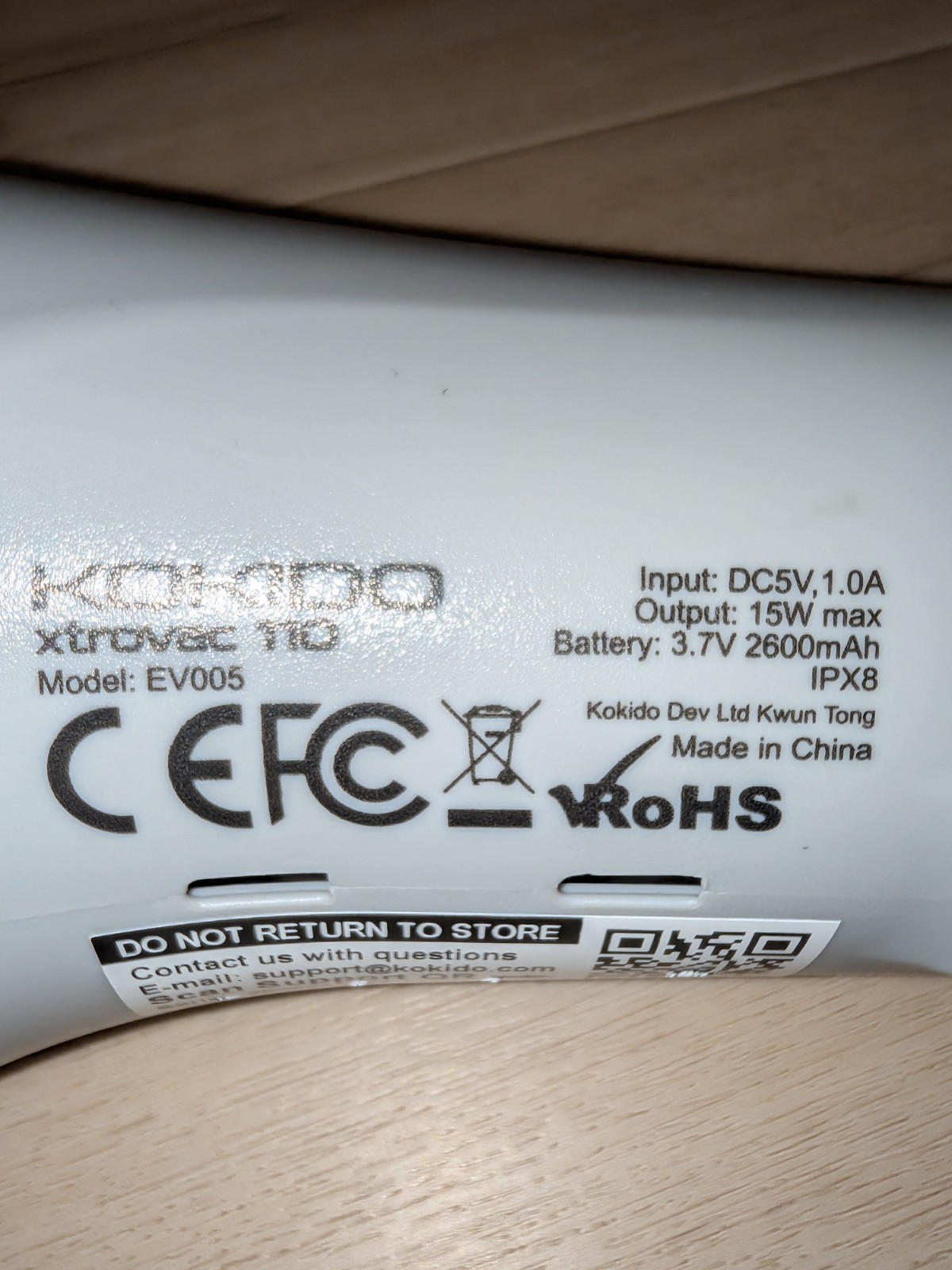 Kokido Xtrovac 110 Handheld Pool Vacuum Replacement Motor Body Unit Only EV005