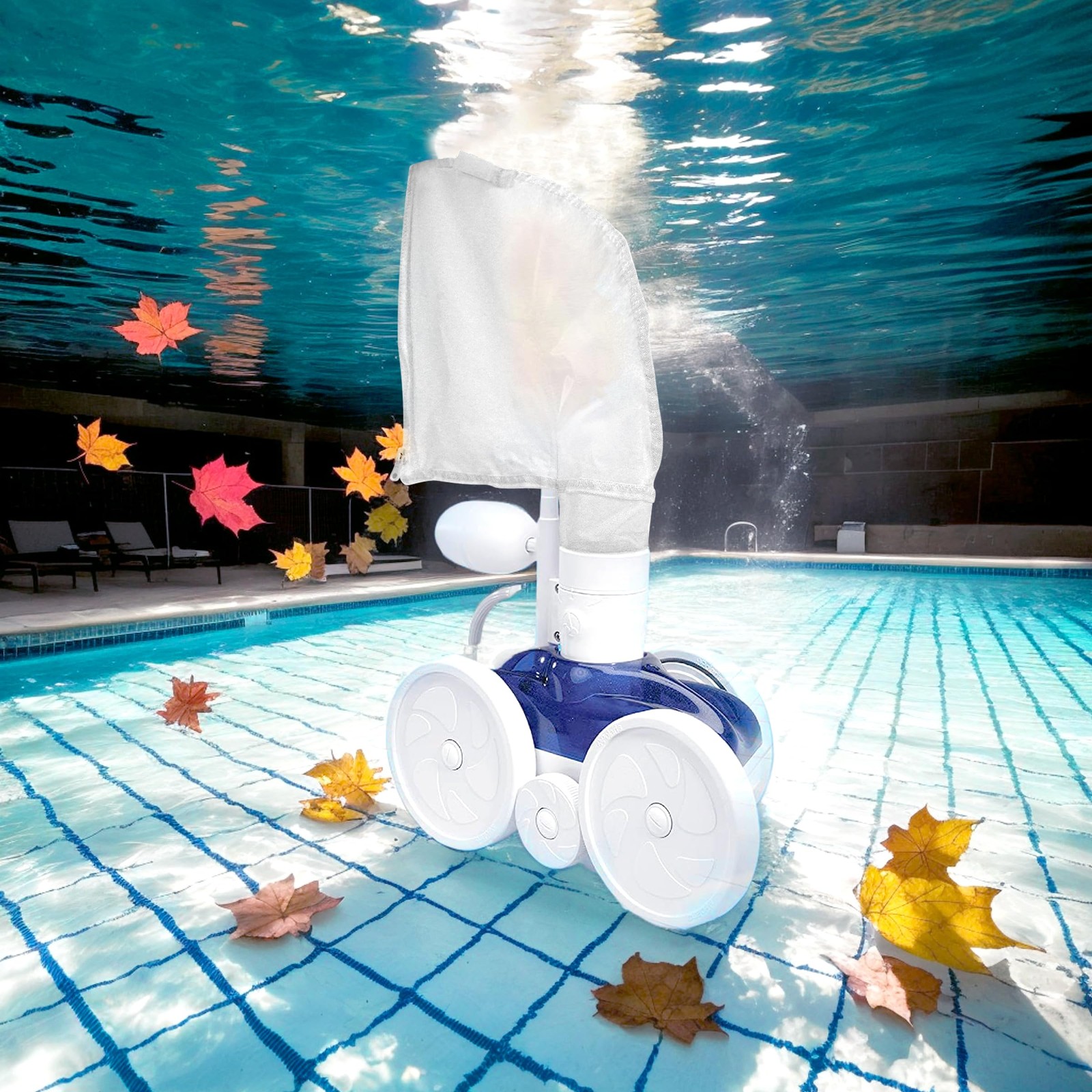 Pool Cleaner Bags 4Pack, Nylon Mesh Vacuum Replacement with Zipper Enclosure