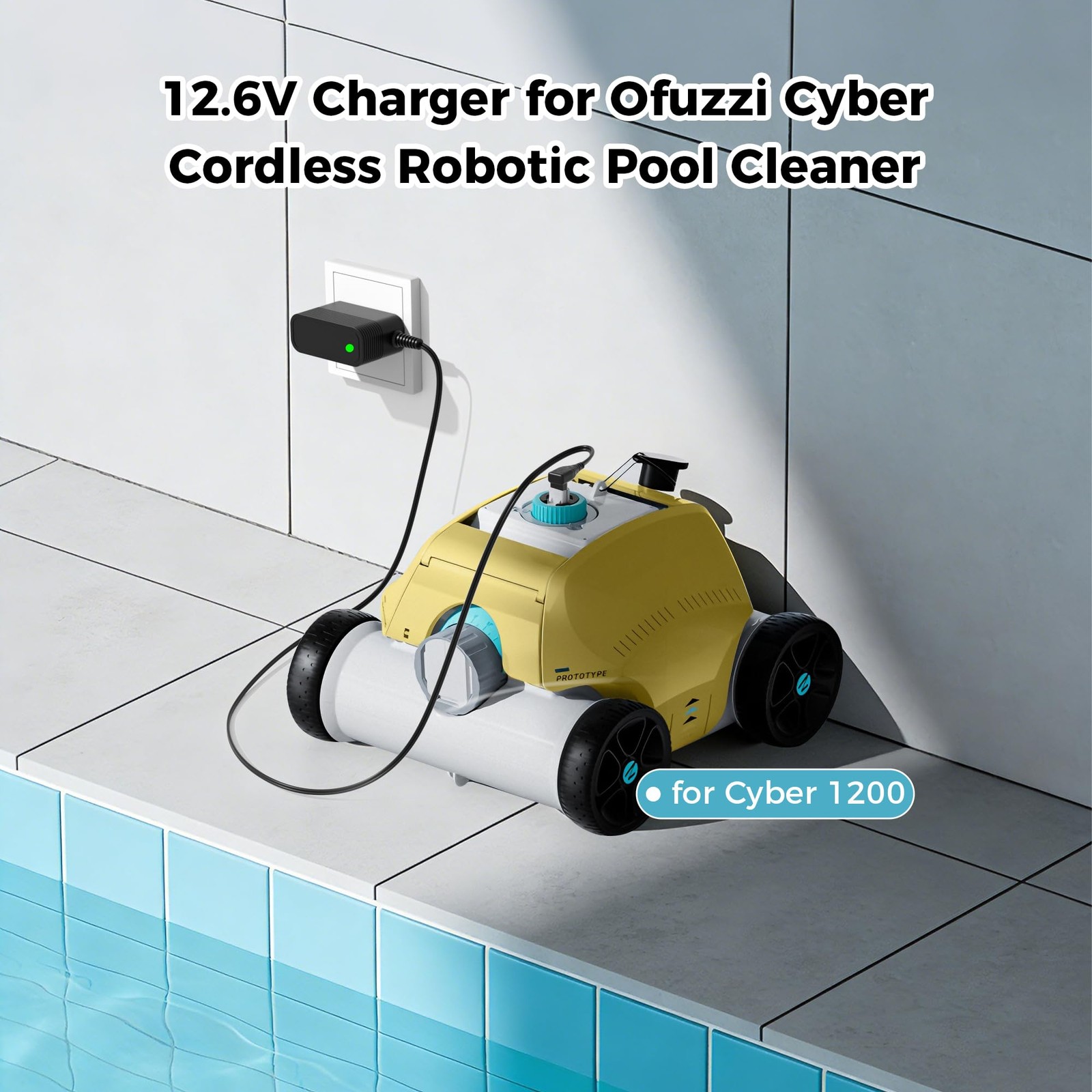 Pool Vacuum Charger for Ofuzzi Cyber/1000/1200/1200 Por Cordless Robotic Pool…