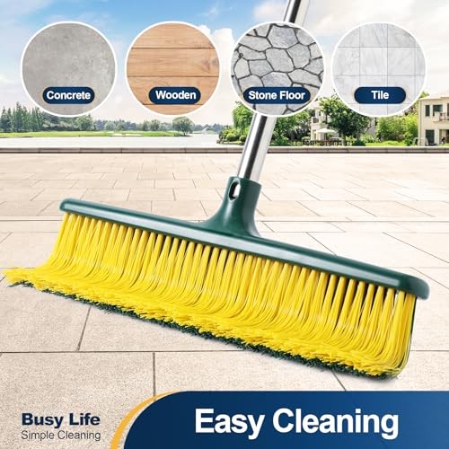 Heavy Duty Outdoor Broom Commercial Broom Garden Leaf Rake with Curved