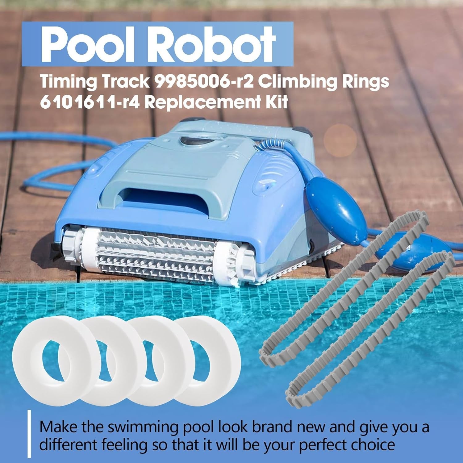 Dolphin Nautilus CC Plus Pool Cleaner Accessory Kit Rings Tracks & Wheels New
