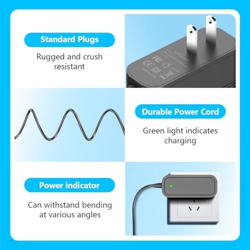 Charger for Robotic Pool Cleaner Compatible with C2 Vision A/B Cordless Vacuum A