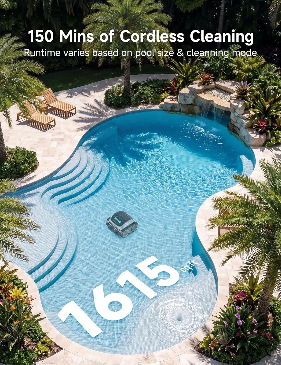 WYBOT C1 Cordless Robotic Pool Cleaner w/ App Support