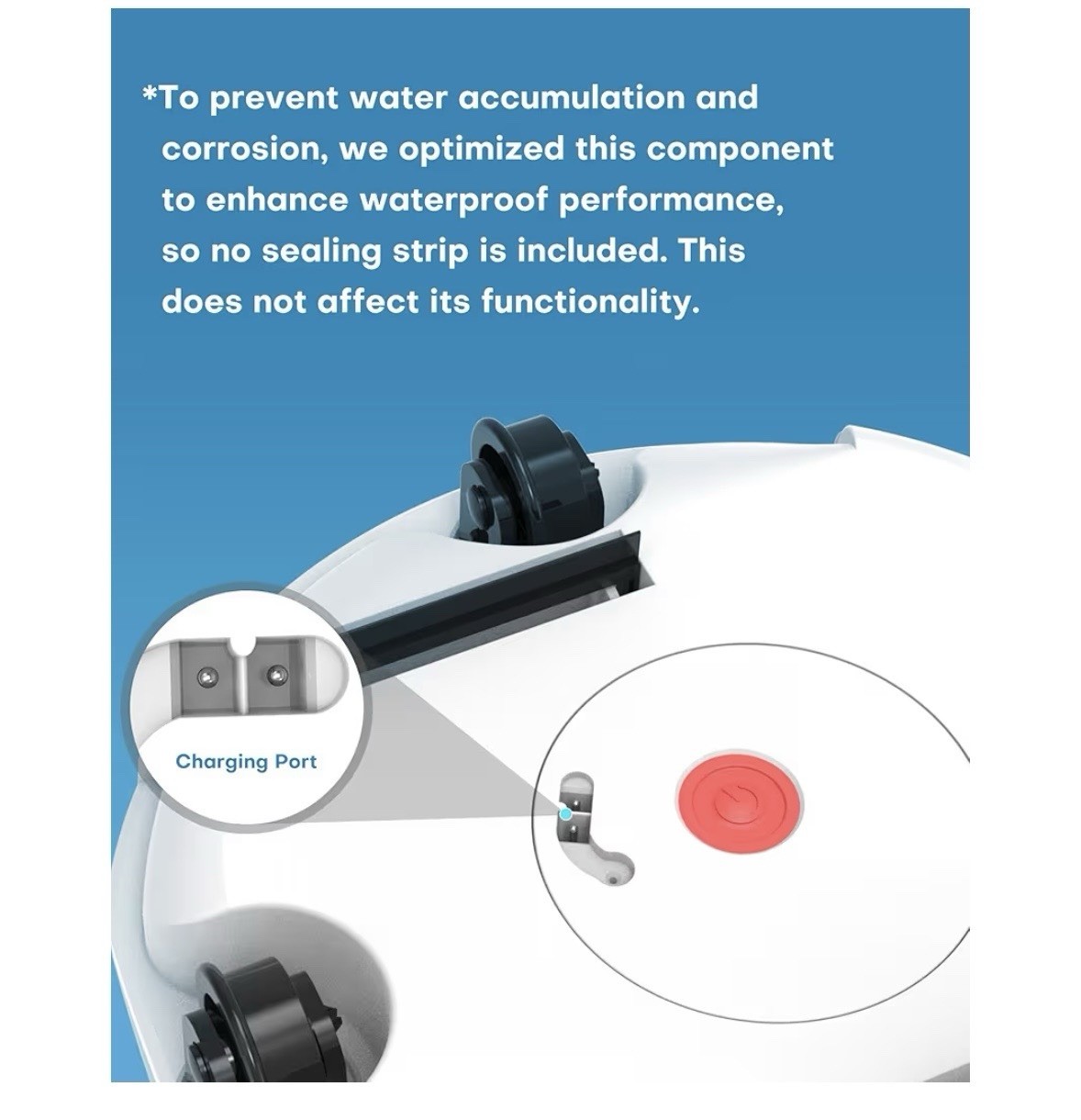 (2025 Upgrade) Cordless Robotic Pool Cleaner, Lasts 80 Min, Transparent Blue