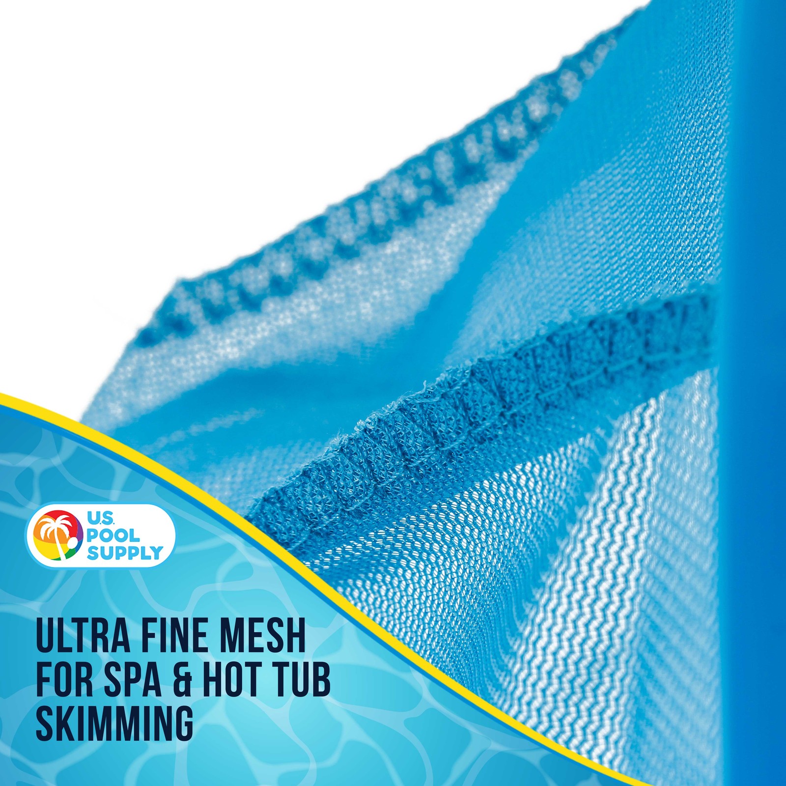 Spa Hot Tub Pool Hand Leaf Skimmer Net Ultra Fine Mesh 12&Prime; Aluminum Pole, Kiddie