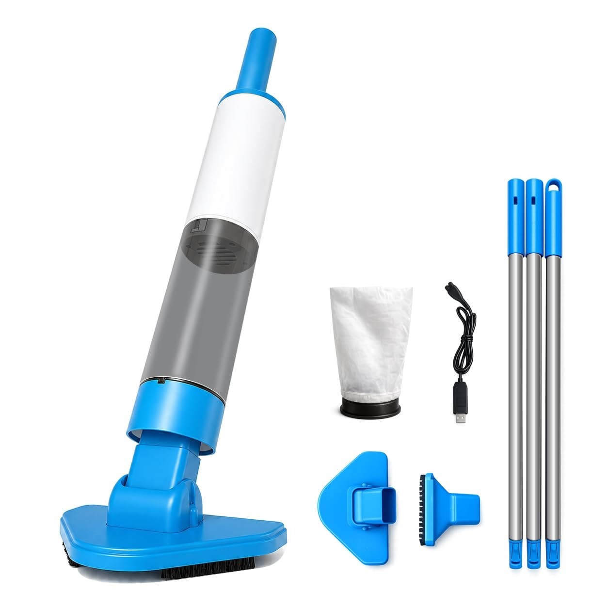 Cordless Handheld Pool Vacuum for Above Ground Pools & Spas, 60 Min Runtime, 91i