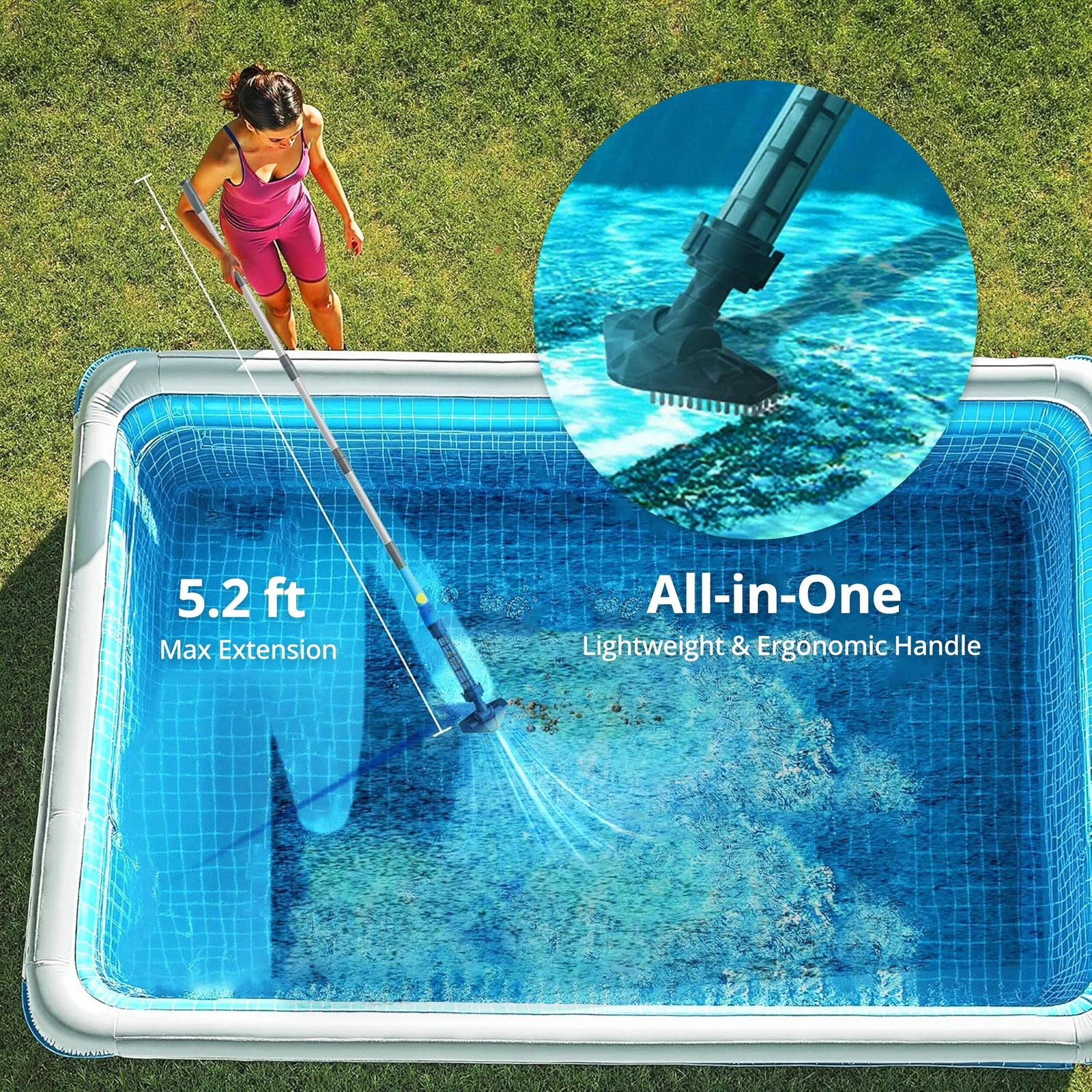 Cordless Rechargeable Pool Vacuum Handheld Pool Cleaner with Telescopic Pole ОЕМ