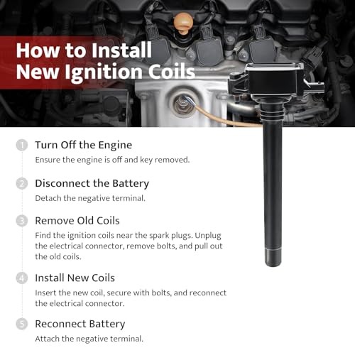 Ignition Coil Pack Replacement for L4 2.4 2.4L 2015 2016 2017 2018 2019 2020