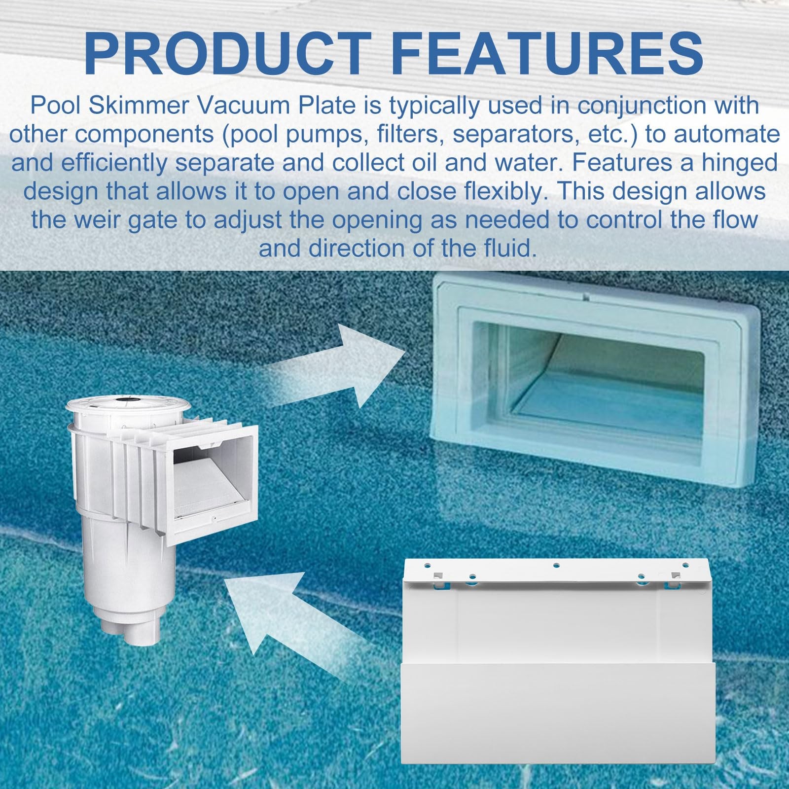 Skimmer Weir Assembly 08650-0022 Fits for Pentair/Sta-Rite U-3 Skimmer Pool S…