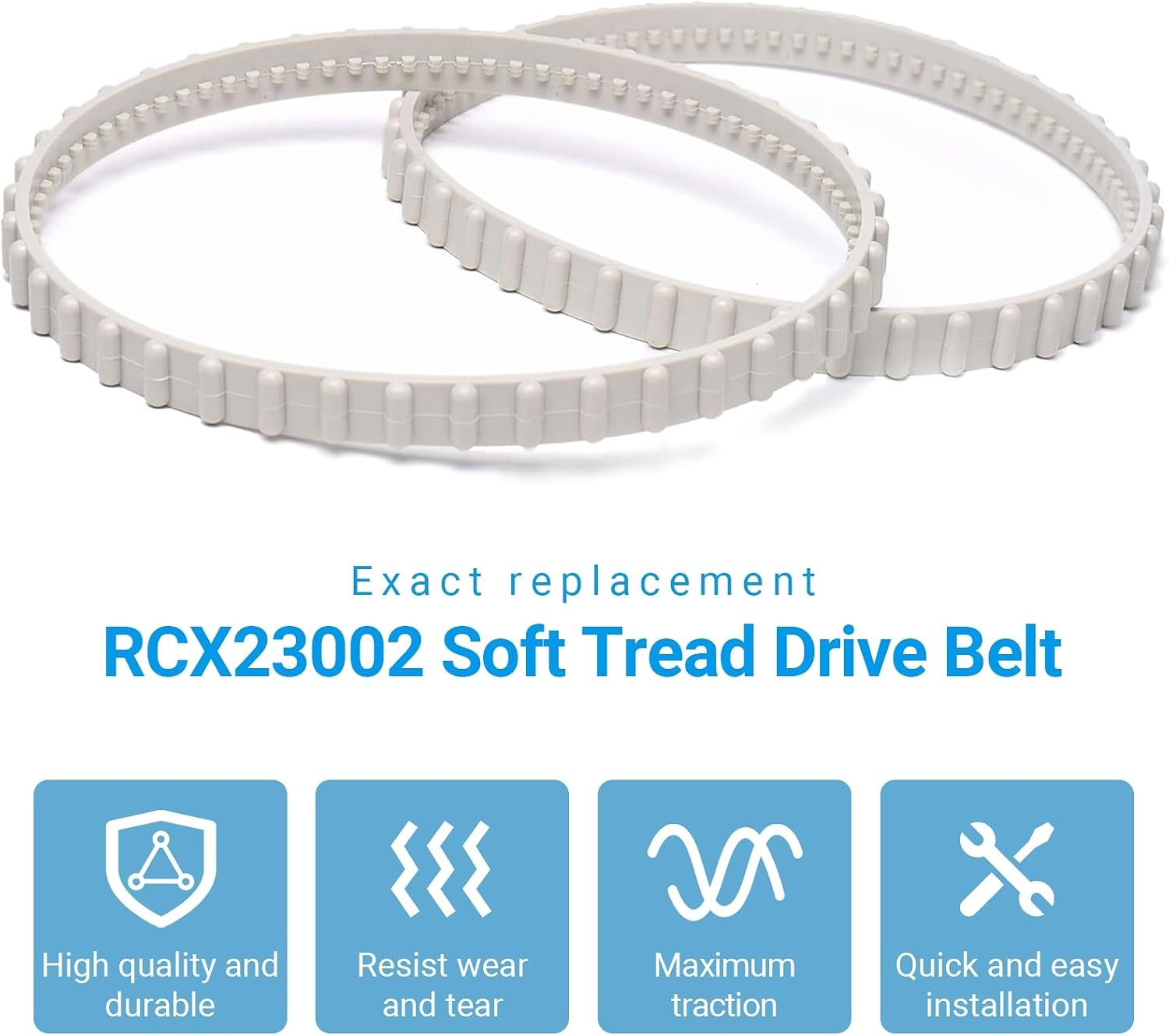 (2 Pack) AR-PRO RCX23002 Replacement Soft Tread Drive Belt – Premium, Heavy-Duty