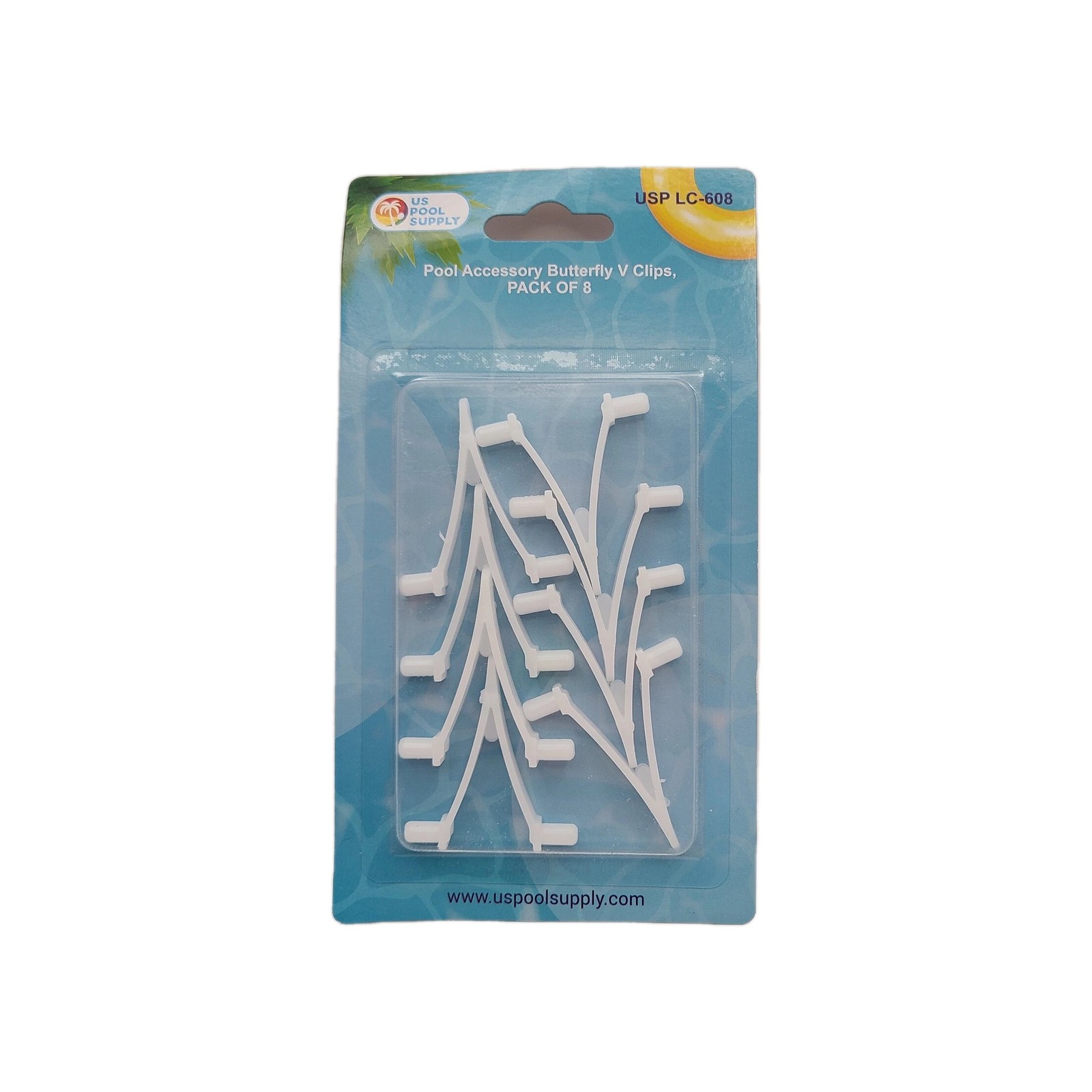 8-Pack Universal Swimming Pool Pole Butterfly Clip Clips V-Clip Replacement