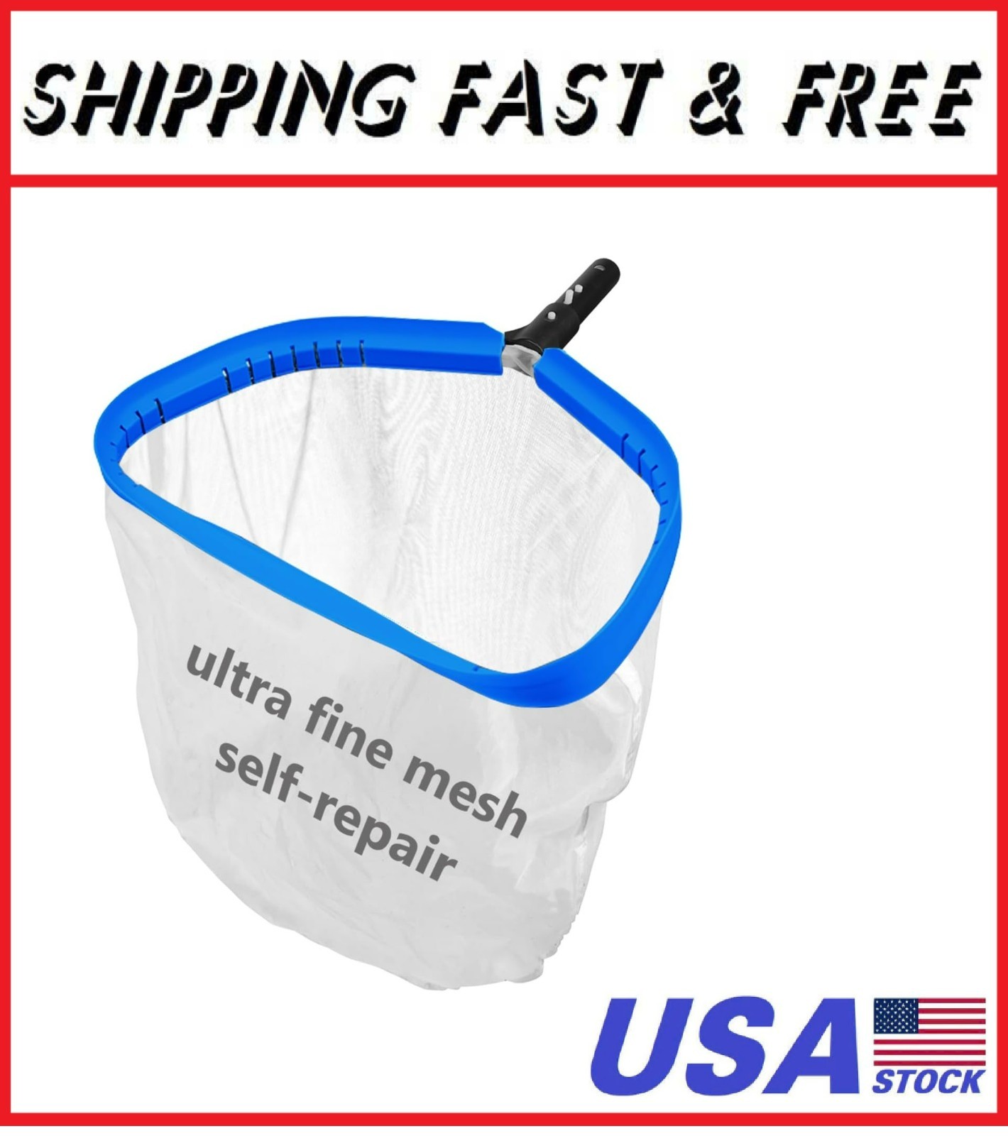 17.5 » Ultra Fine Mesh Pool Skimmer Net Rake for Sand Silt Pollen Debris – Super