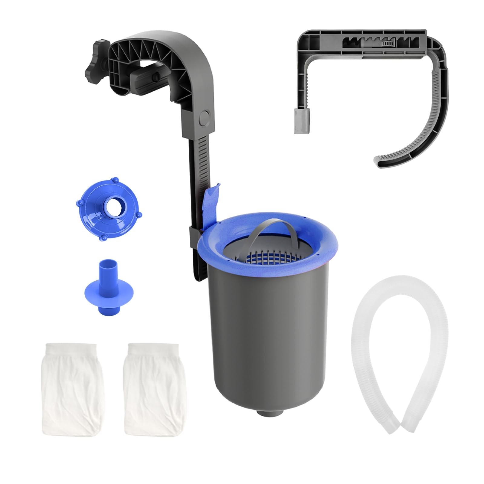 Wall Mount Pool Surface Debris Skimmer Kit – Adjustable Bracket, Quick Setup, 80