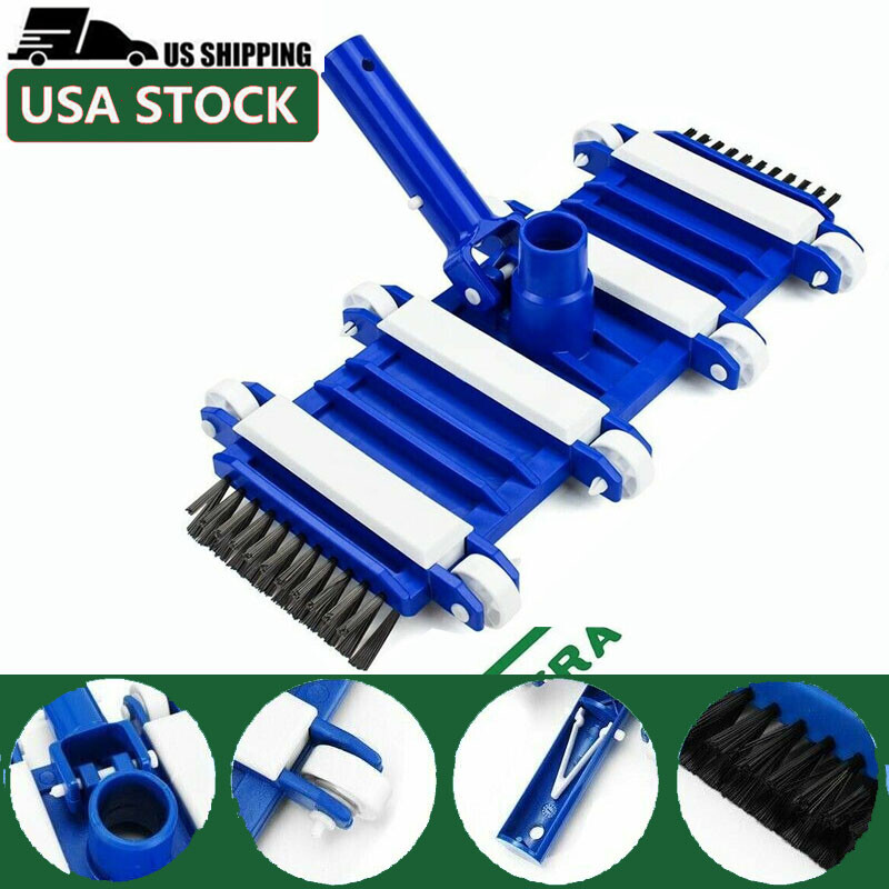 New 14&Prime; in-ground Swimming Pool Vacuum Head with Bottom Brush and Side Brush USA