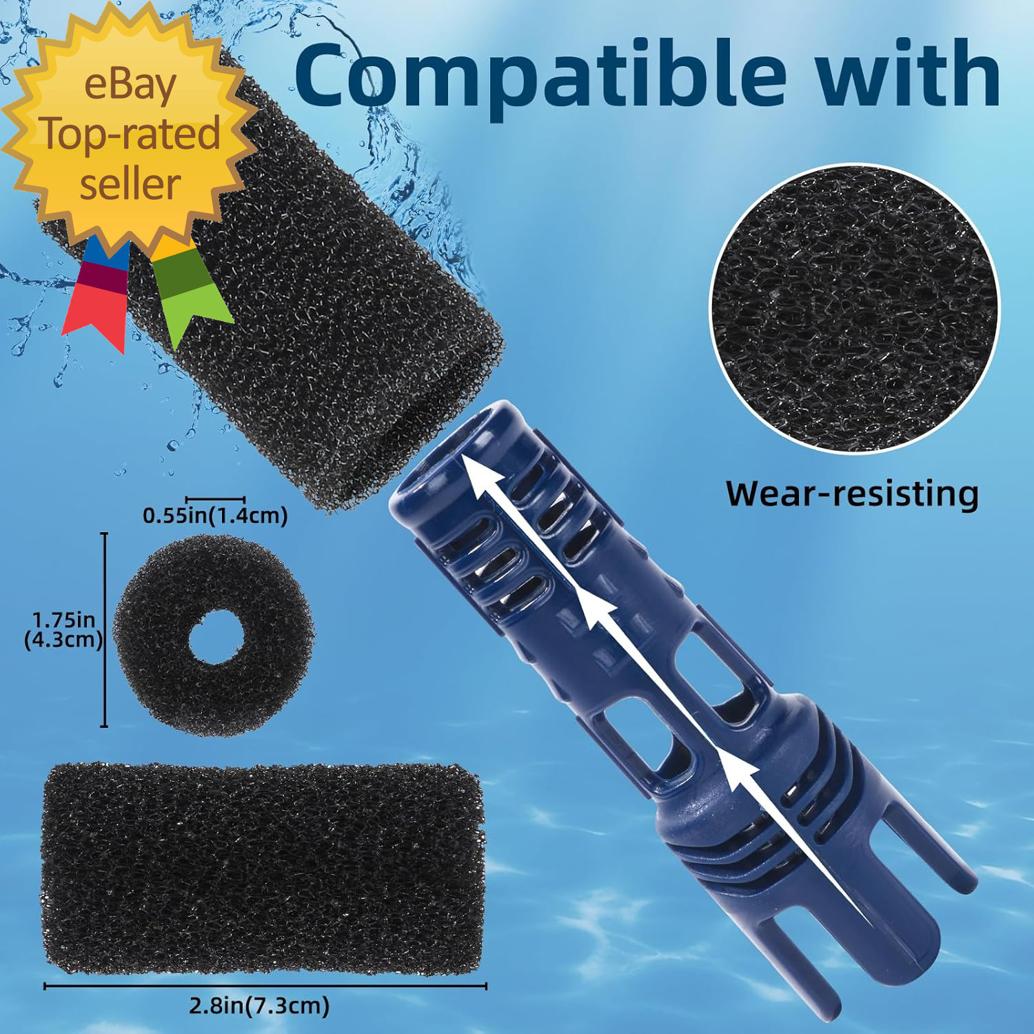 12 Pack Tail Scrubber Replacement for Polaris Pool Cleaner Parts, High Density S