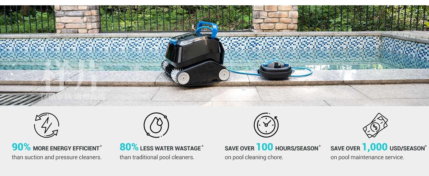 Black Pearl Ultra Robotic Pool Cleaner – Battery-Powered Inground Vacuum for …