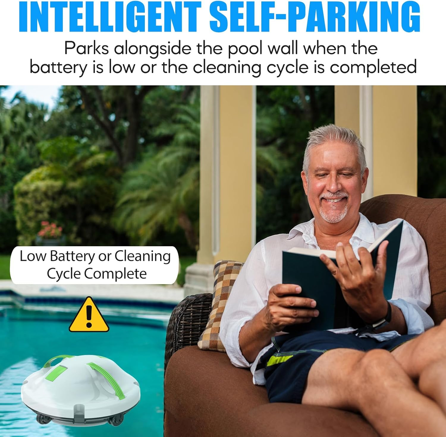 2026 Cordless Robotic Pool Cleaner, Pool Vacuum for above Ground Pool with 120 M
