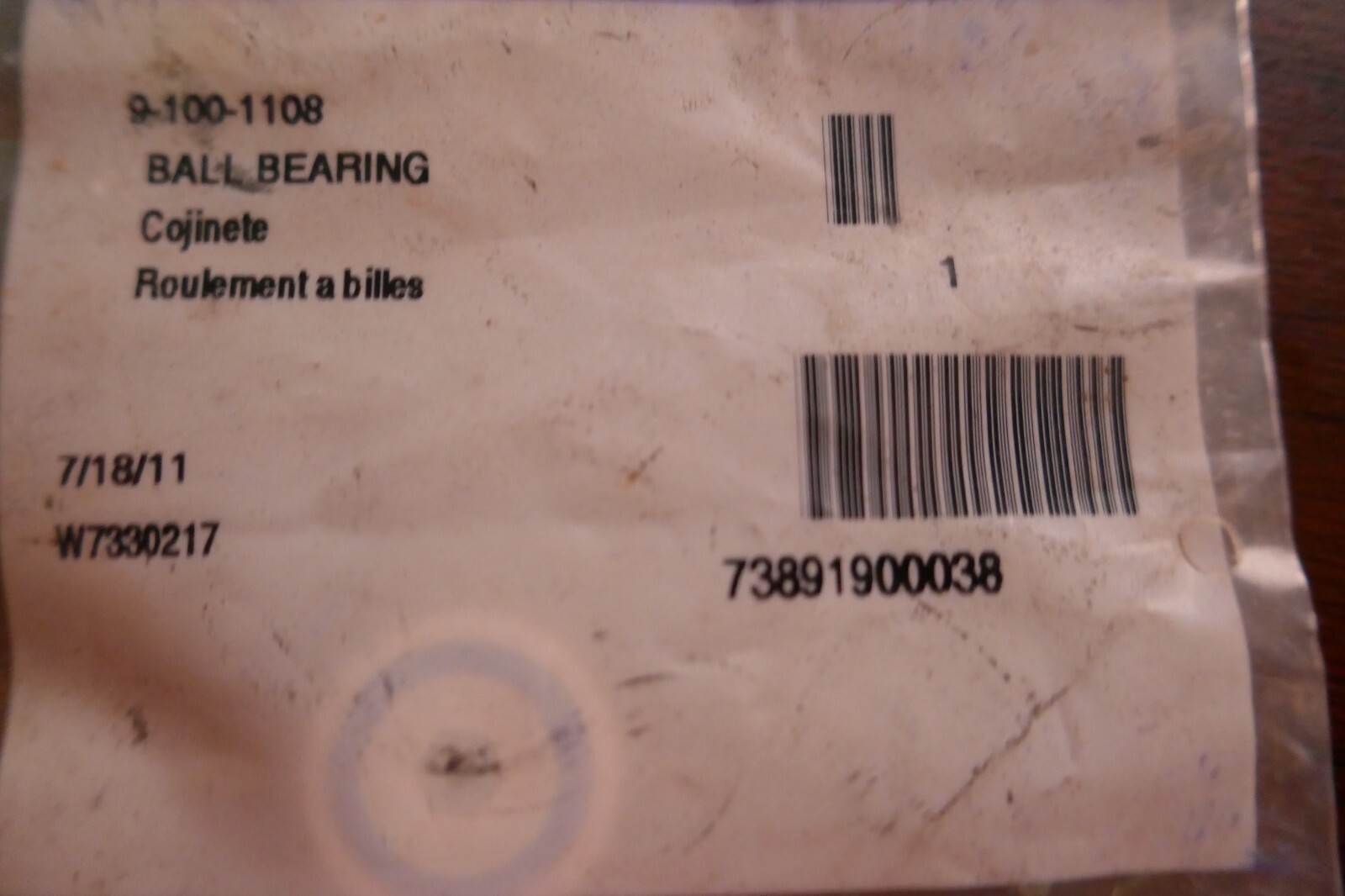 GENUINE OEM Polaris 9-100-1108 Wheel bearing 340 360 380 Pool Vacuum Cleaner