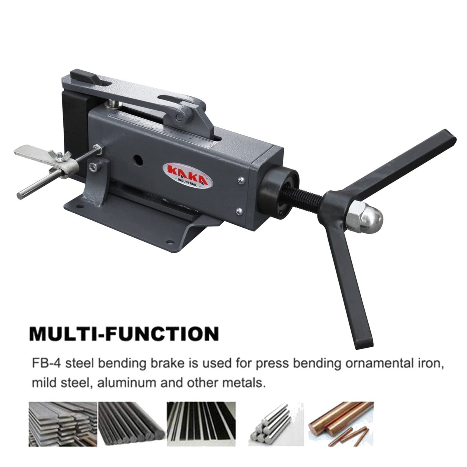 FB-4 Flat Steel Metal Brake Bender, 4-Inch Hand Operated Steel Bending Brake, 2.