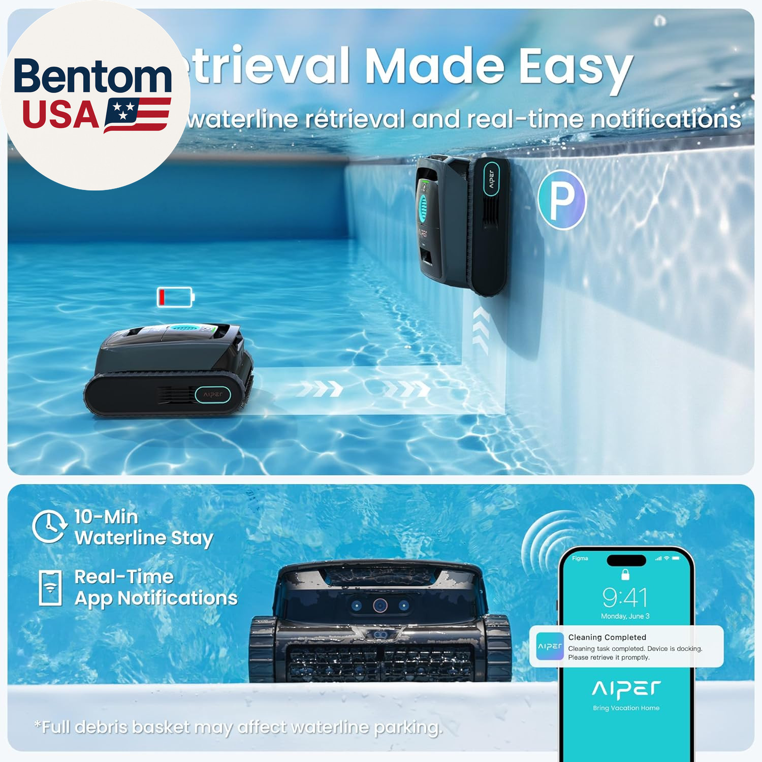 (2026 New) Scuba V3 AI Vision Cordless Robotic Pool Cleaner, 10X Faster Pool Cl