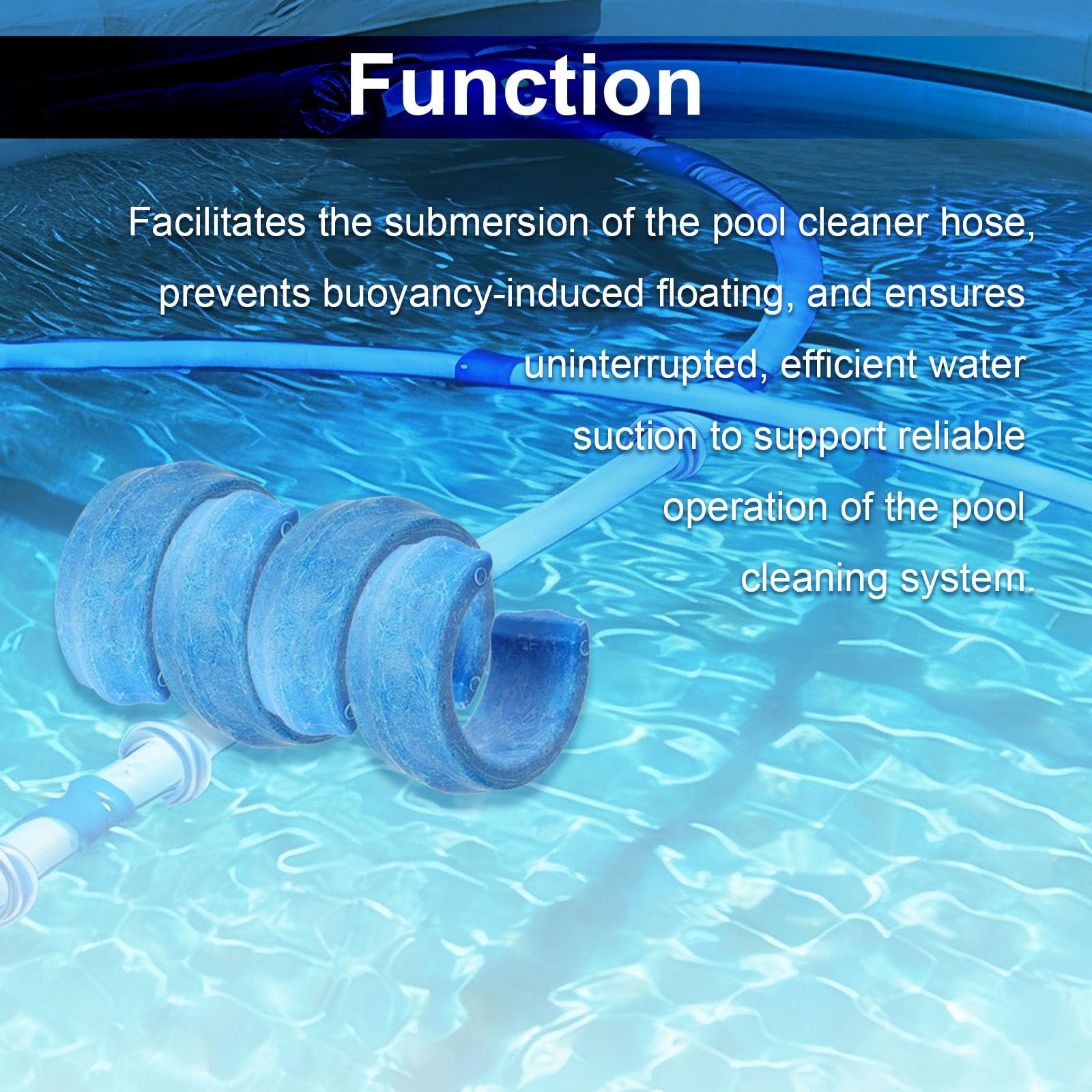 Pool Cleaner Hose Weights, 8 Pack, Blue, with Baracuda W83247, X70105, Pentai…