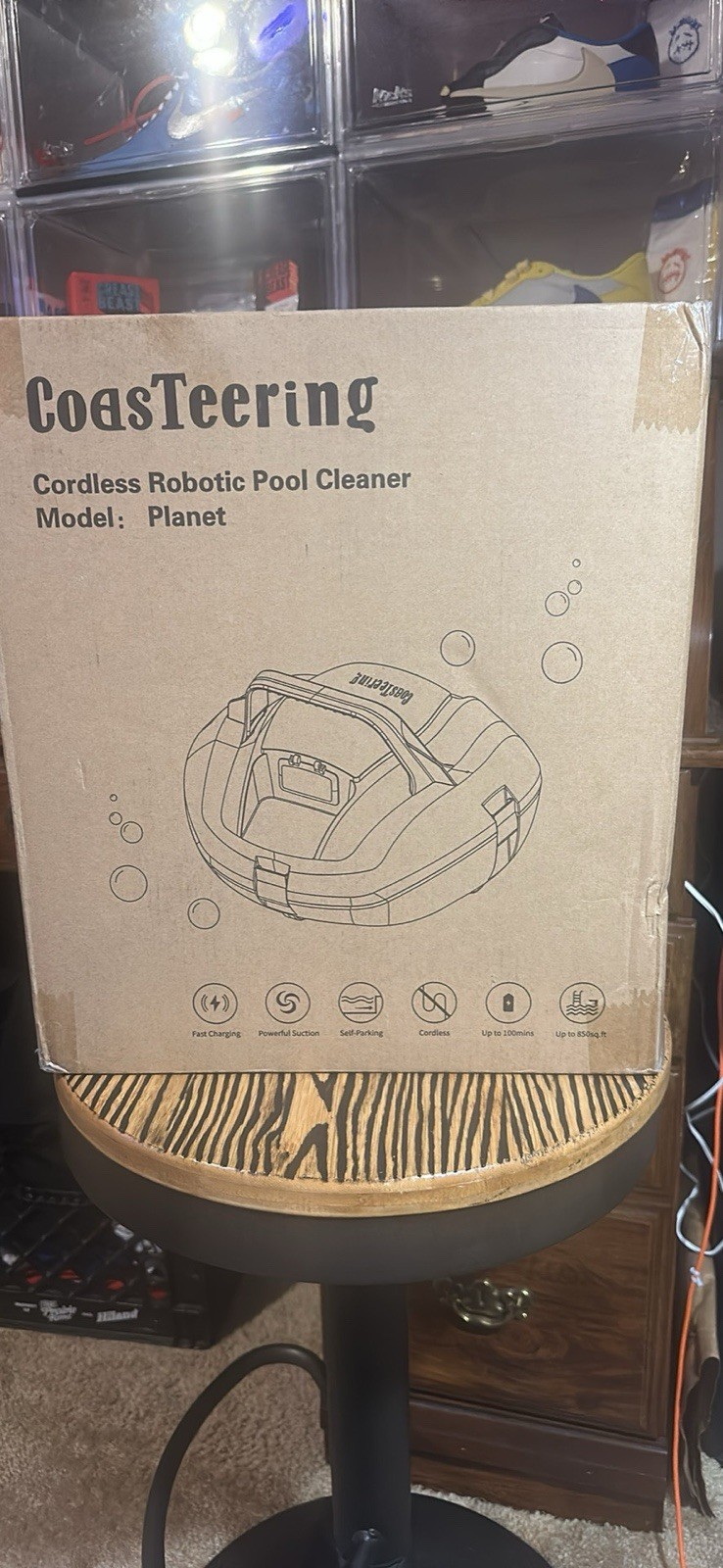 CoasTeering Planet Cordless Robotic Pool Cleaner Floor 30W IPX8 100 Min