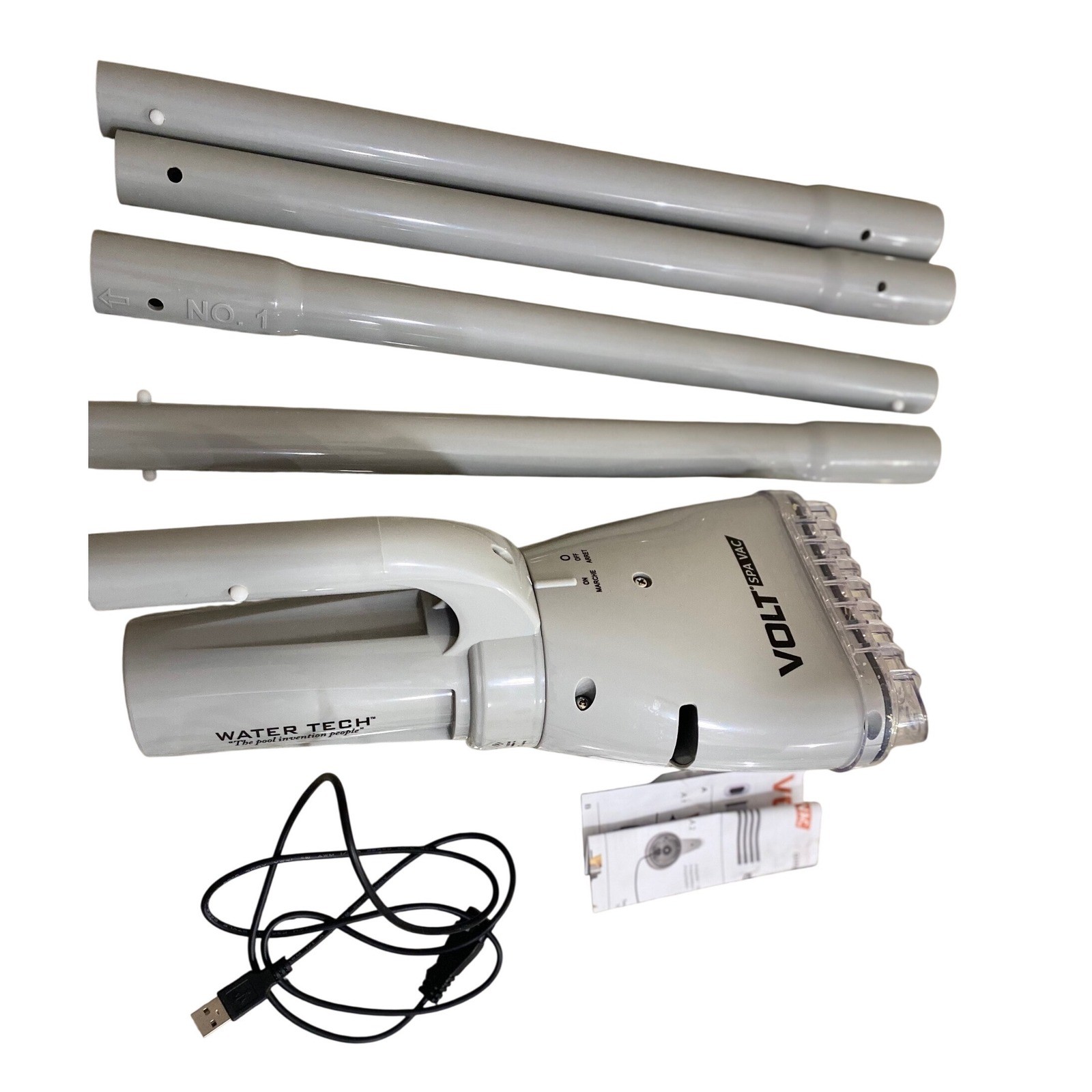 Water Tech Volt Spa Vac Cordless Rechargeable Hot Tub Vacuum 17101AL Gray