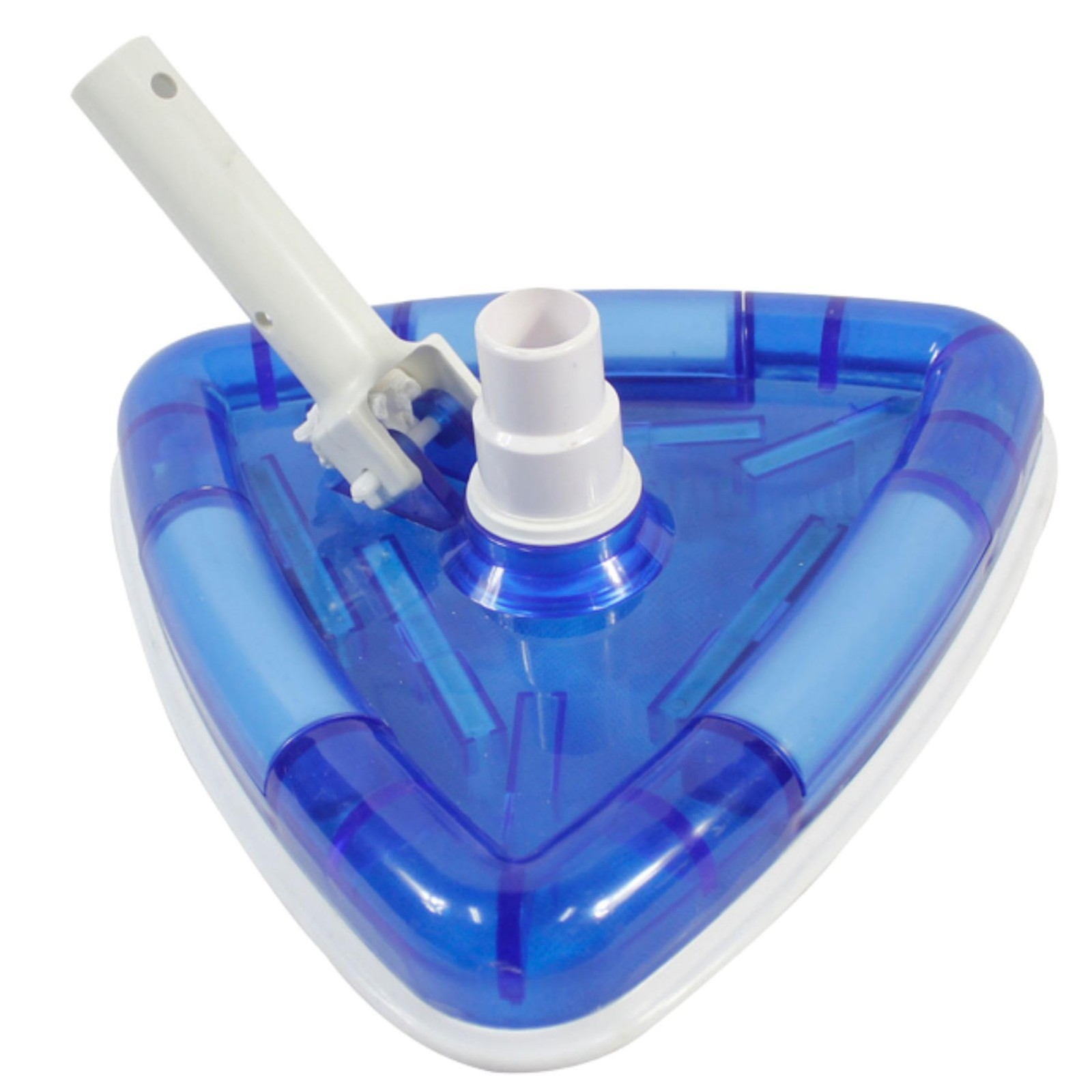 Weighted Triangle Pool Vacuum for Above/Inground Pools, Swiveling Hose & Brushes