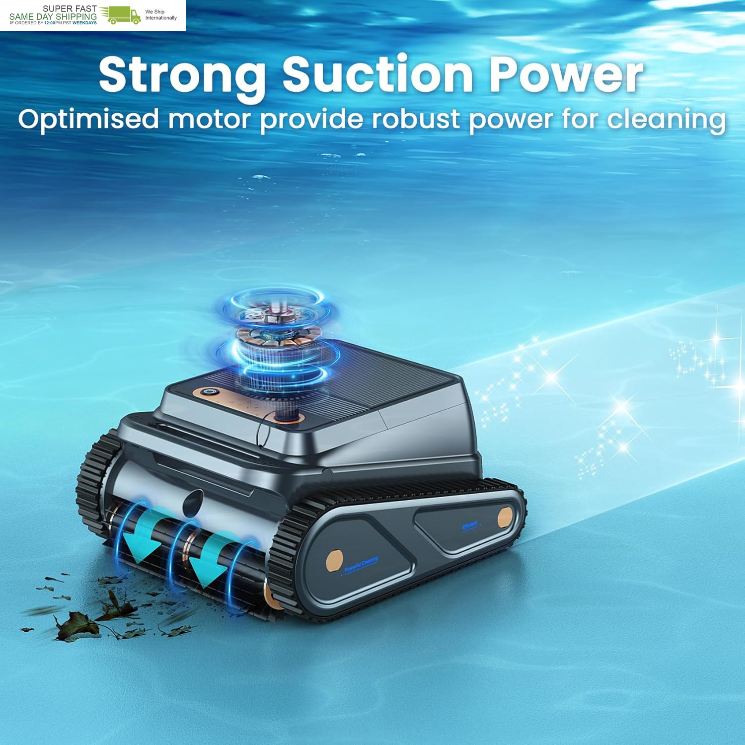 Wall-Climbing & Waterline Cleaning, 150Min Runtime, Intelligent Route Planning,