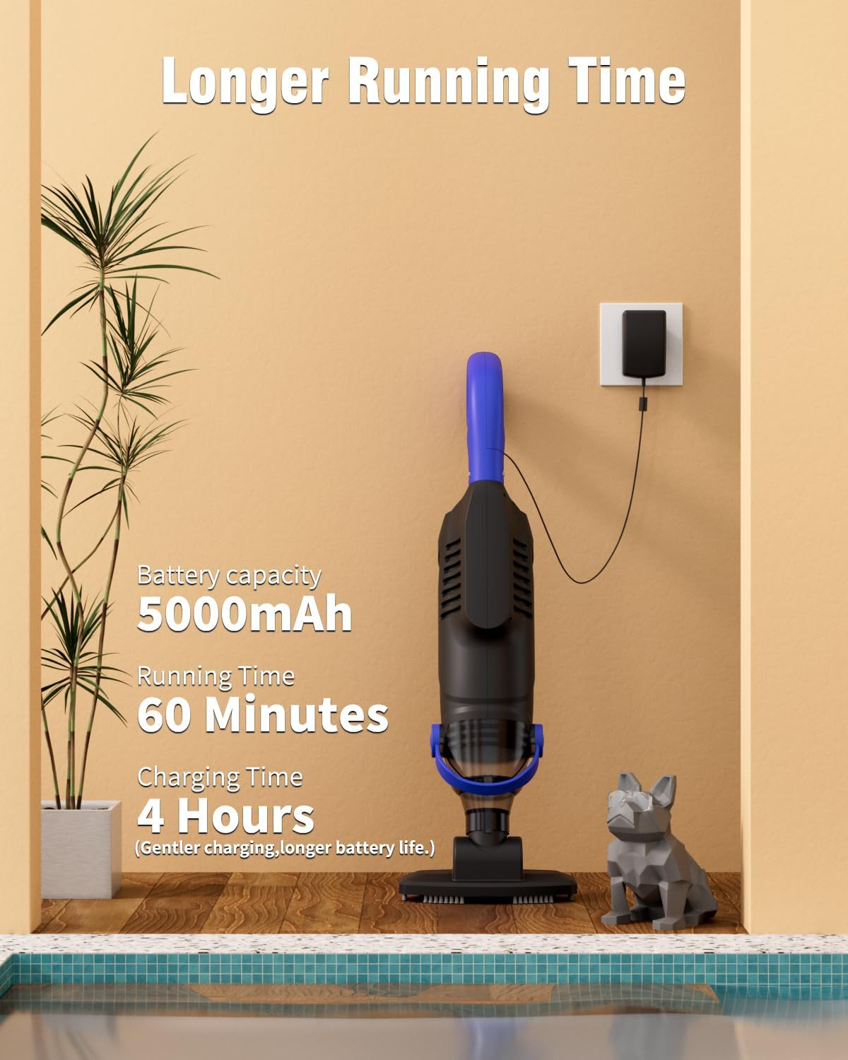 (2026 Upgrade) Little Shark Cordless Pool Vacuum, 60W Motor, 18 GPM Strong Sucti