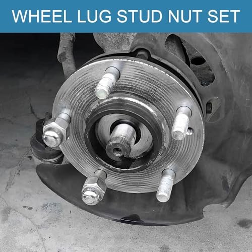 M12x1.50 Chrome Wheel Lug Stud Nut Set, Hub Bolt, Standard Wheel Tire Lug Stud