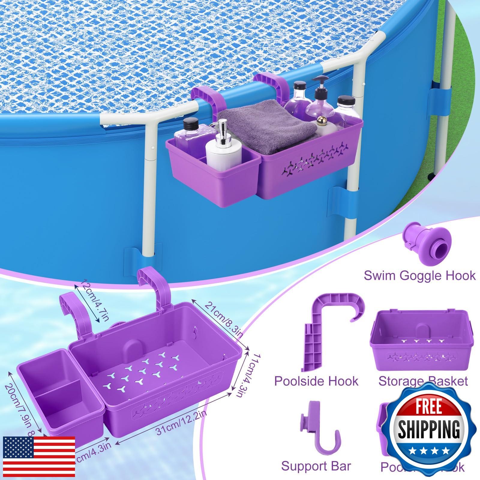 Jingmore 1 Set 2025 Poolside Storage Basket Outdoor Above Ground Pool Accesso