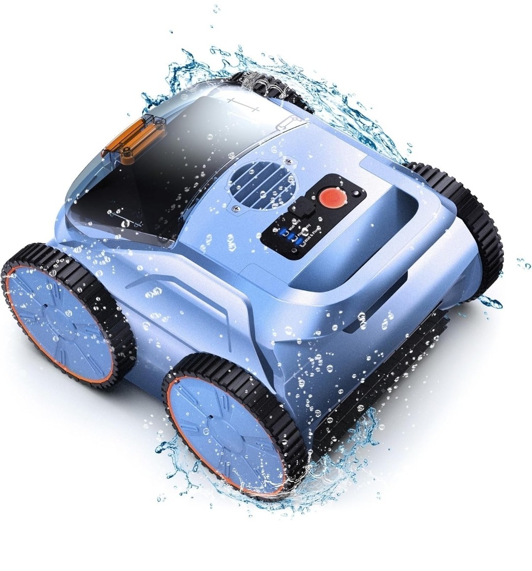 ZYERCH 2025 Upgrade Pool Vacuum Robotic Cleaner Wall Climbing Pool – Dark Blue