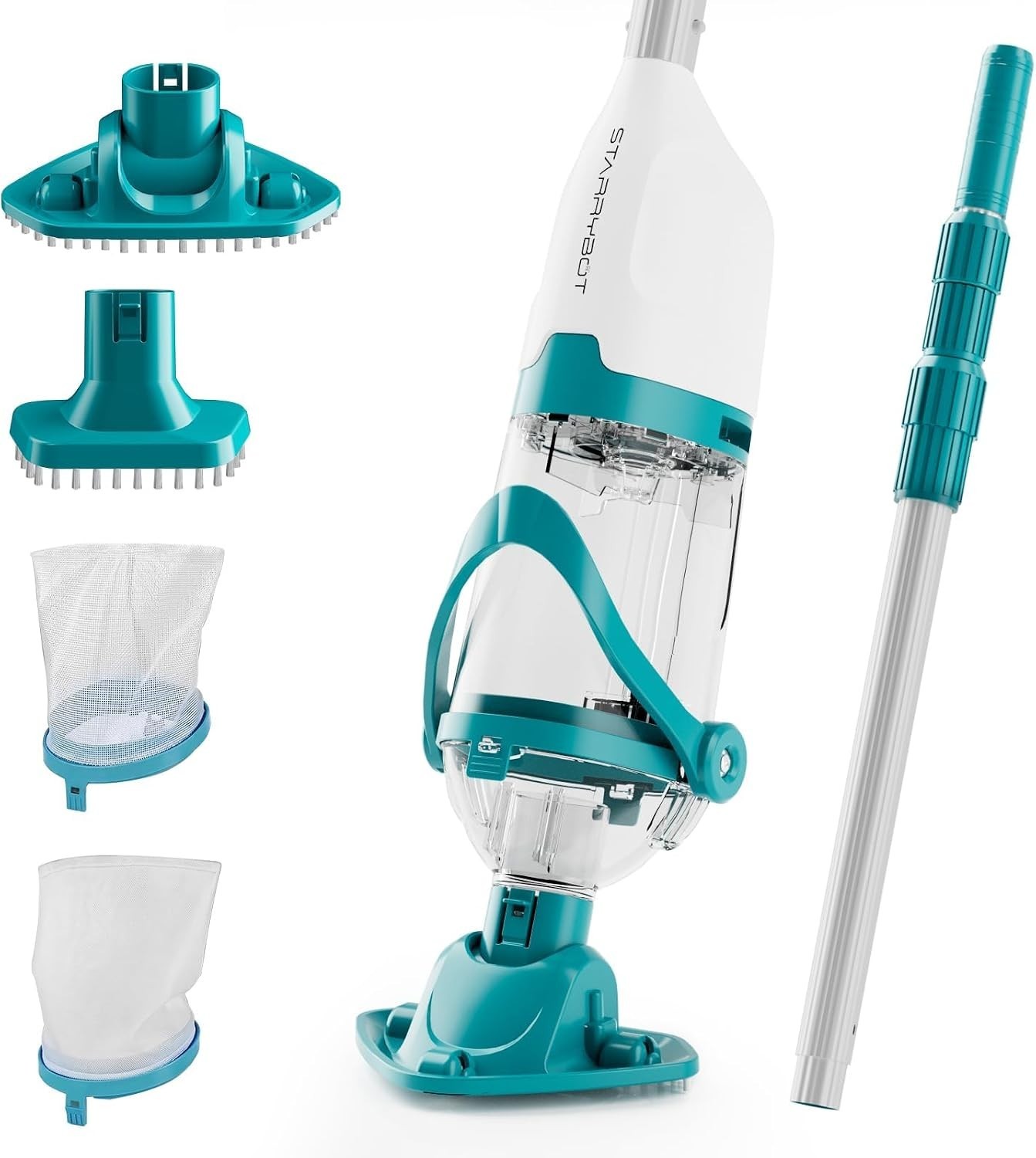 Above Ground Pool Vacuum – Powerful 20W Motor with Telescopic Handle & Filters