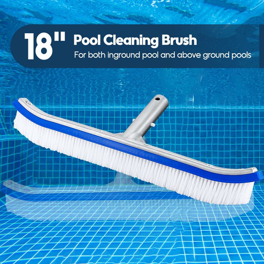 18inch Swimming Pool Wall Floor Algae Heavy Duty Aluminum Back Brush Head Broom