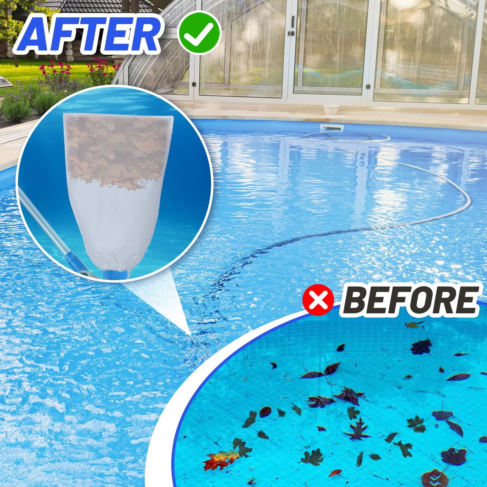HighDensity Fine Mesh Vacuum Pool Cleaner Bags 16&Prime; x 24&Prime; 4 Pack