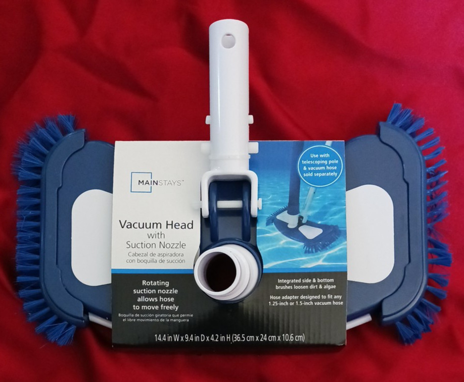 lot 3pcs Pool MAINSTAYS 20&Prime; 2-IN-1 Leaf Skimmer Rake Vacuum Head 20&Prime; Wall Brush