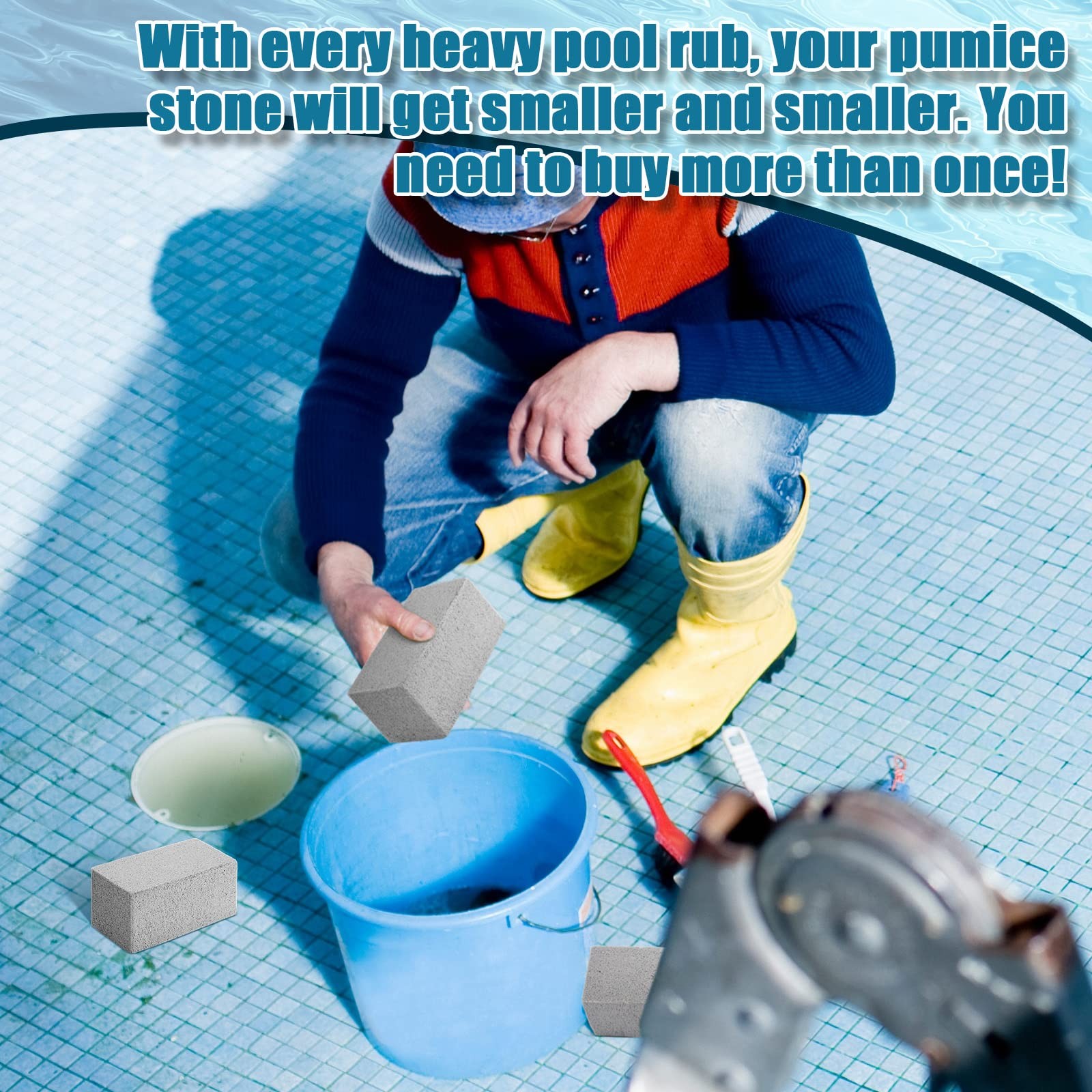 4 Pcs Pools Tile Pumice Stone for Cleaning Remover for Pool Tile 3.94 x 2.76 …
