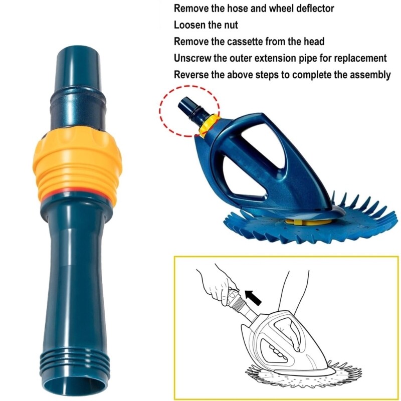 Pool Cleaner Extension W70326 Replacement Part for Home and Commercial Use