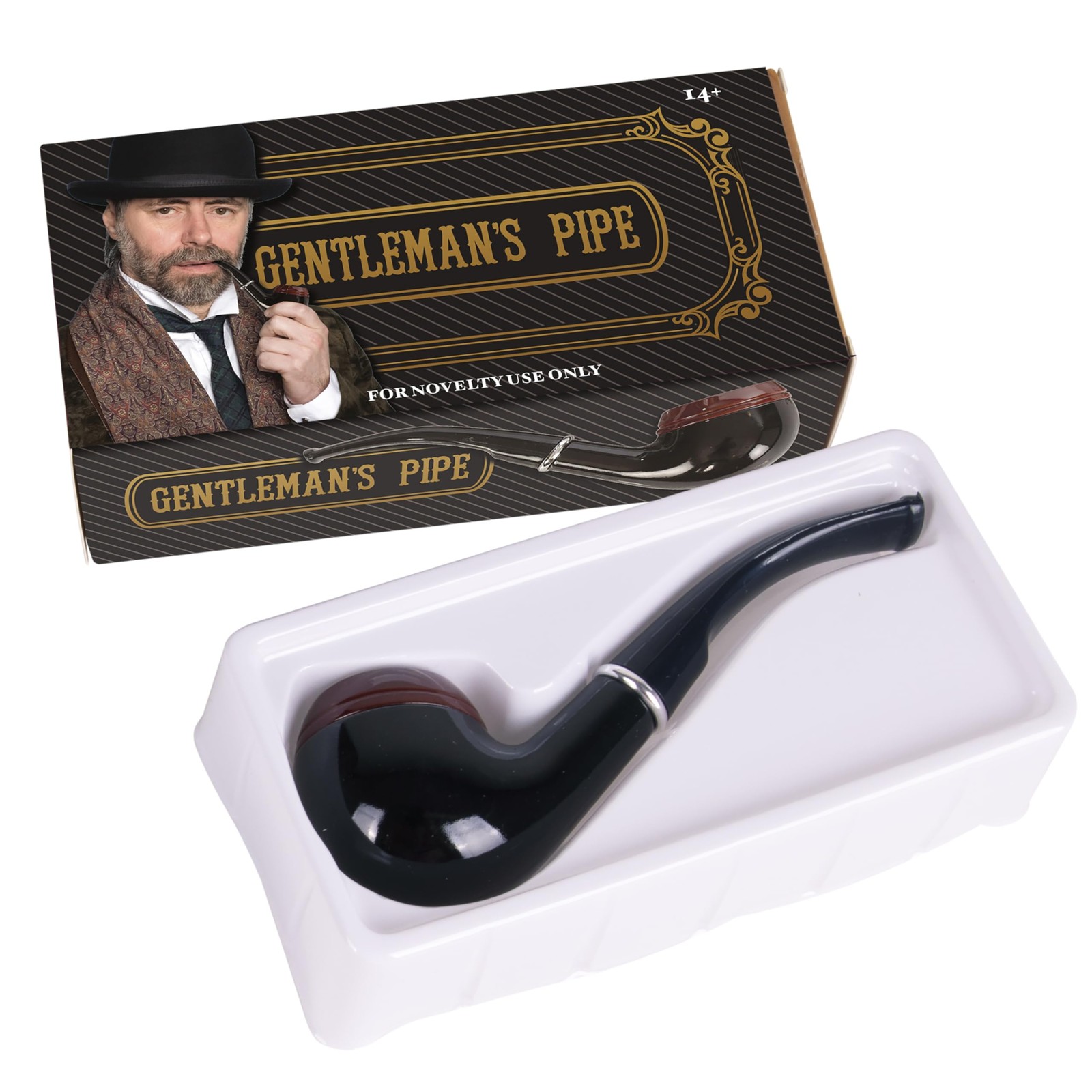 Kangaroo 5.5 Inch Black Fake Cigar Smoke Pipes for One Size, Brown,