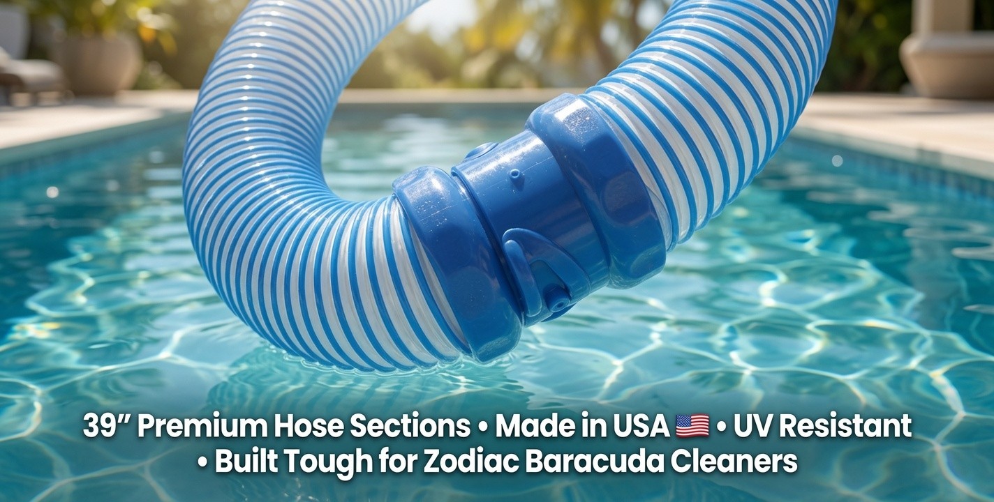5 hoses pack 39&Prime; Pool Cleaner Lock Vacuum Hose For Zodiac Mx6 Mx8 Pool Systems